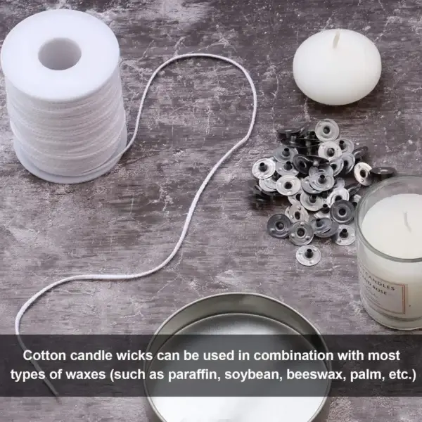 Candle Making Kit - 100Pcs Cotton Wick for DIY Candles - Image 3